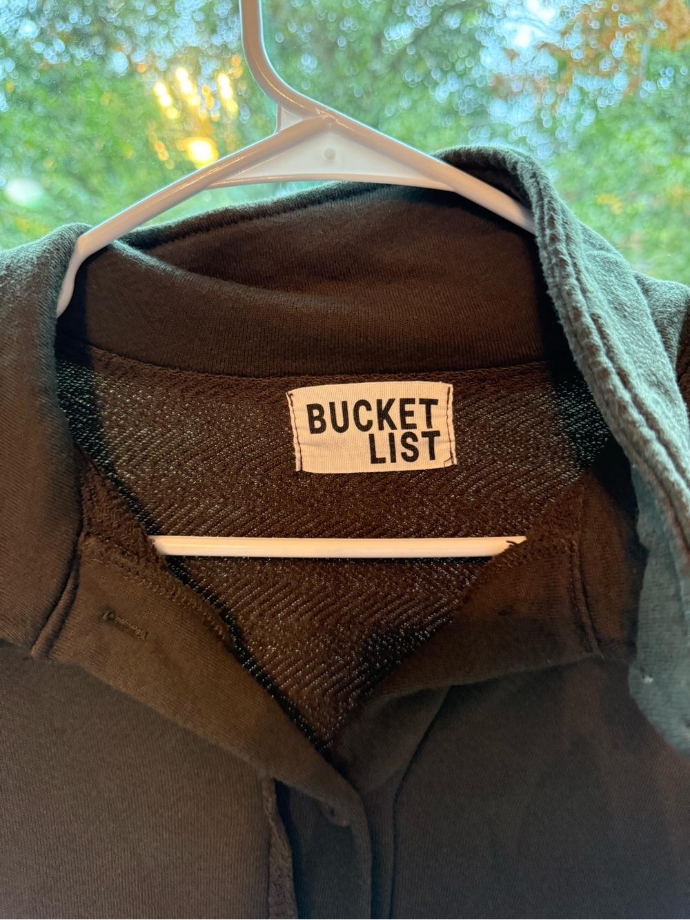 BUCKETLIST Olive Green Pullover Sweatshirt Poncho - Picture 3 of 5